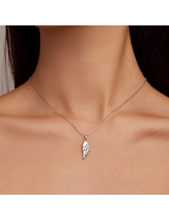 925 Signature Silver Solid 925 Signature Silver Stolen Wing Silver Pendant Necklace, hi-res image number null