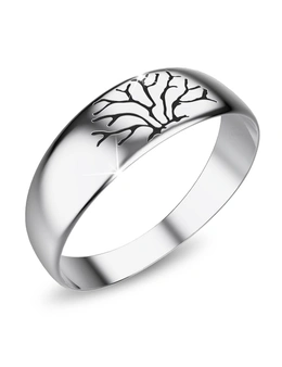 Solid 925 Sterling Silver Antique Tree of Life Ring