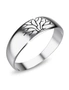 Solid 925 Sterling Silver Antique Tree of Life Ring, hi-res
