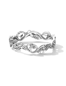 925 Signature Silver Solid 925 Signature Silver Entwined Garden Ring