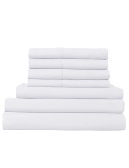 Royal Comfort 1500TC Cotton Rich Fitted Sheet Set, 4 Pieces (White