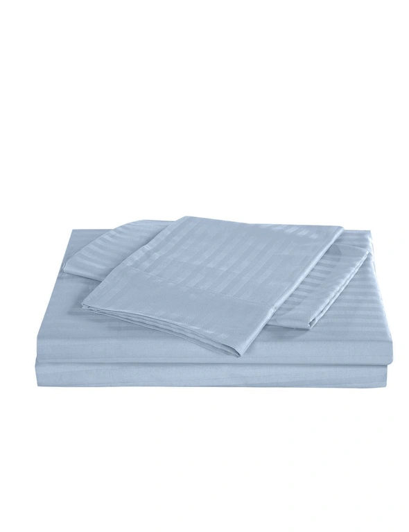 Royal Comfort 1200TC Cotton Stripe Fitted Combo Sheet Sets - 3 Piece, hi-res image number null
