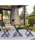 Arcadia Furniture 3 Piece Outdoor Folding Rattan Coffee Set, hi-res
