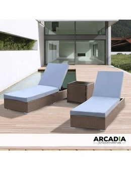 Arcadia Furniture 3 Piece Outdoor Sunlounge Set