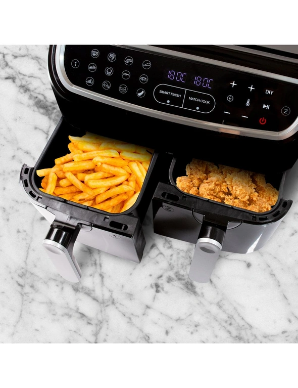 Kitchen Couture Duo Digital 2 x 4.5L Dual-Zone Air Fryer - Black, hi-res image number null