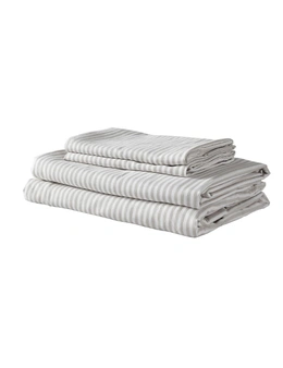 Royal Comfort Linen Blend Sheet Set with Stripe