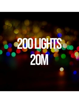 Milano Decor Outdoor LED Fairy Lights - Multicoloured - 200 Lights