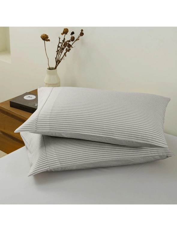 Royal Comfort Striped Linen Quilt Cover Set, hi-res image number null