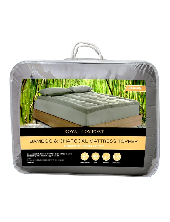 Royal Comfort Charcoal Bamboo Blend Topper, hi-res image number null