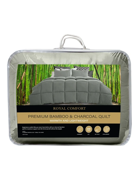 Royal Comfort 350GSM Charcoal Quilt, hi-res image number null