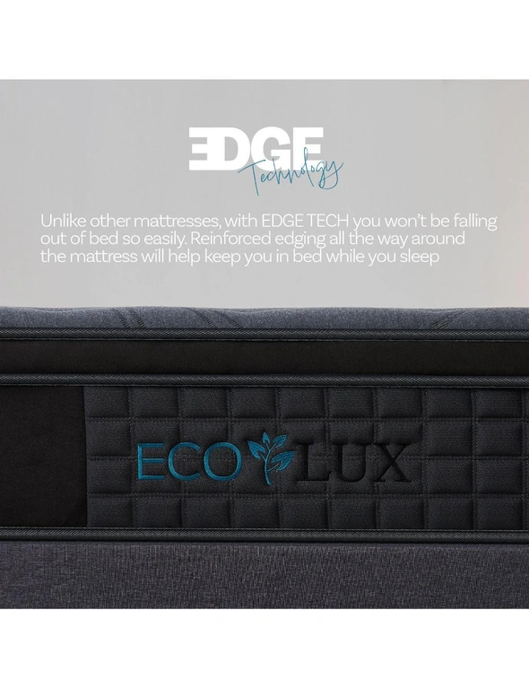 Eco Lux Euro Top 7 -Zone Pocket Spring Mattress Plush Edge Support Medium Firm, hi-res image number null