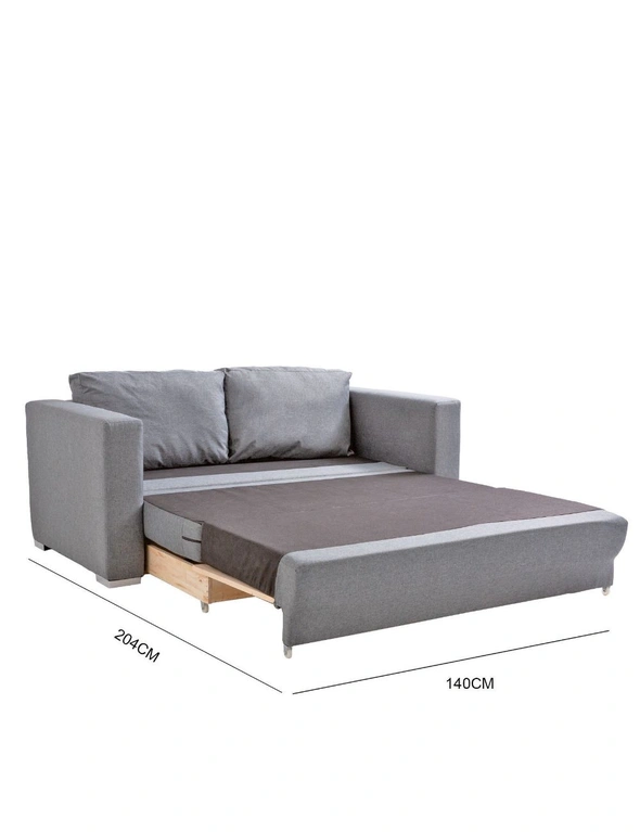 Casa Decor Selena 2 in 1 Sofa Couch Lounge Fabric Charcoal 2 Seater, hi-res image number null