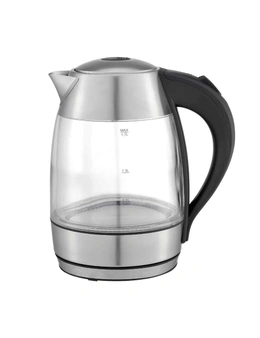 Kitchen Couture Cool Touch Slimline Stainless LED Glass Kettle