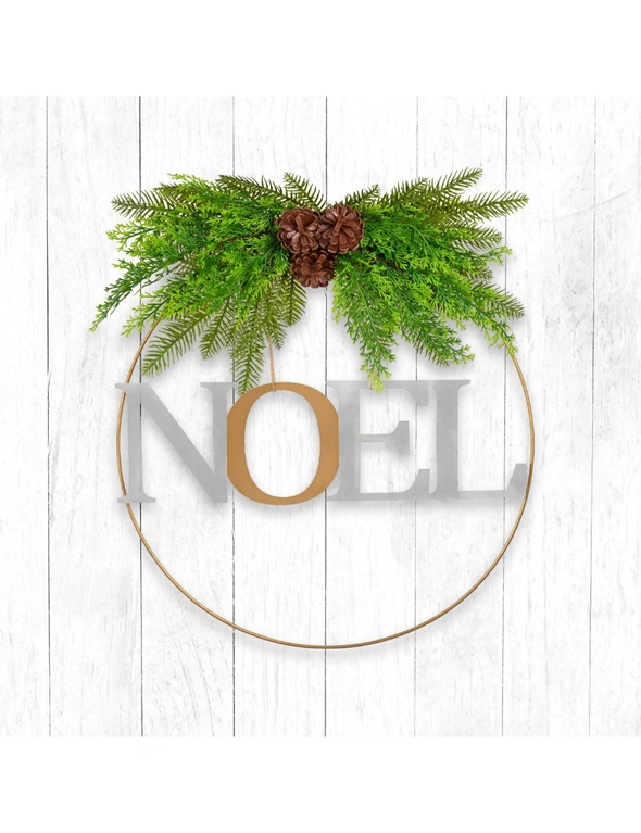 Santa's Helper Noel Christmas Wreath Charming Seasonal Touch 50CM, hi-res image number null