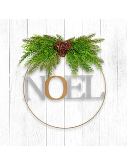 Santa's Helper Noel Christmas Wreath Charming Seasonal Touch 50CM