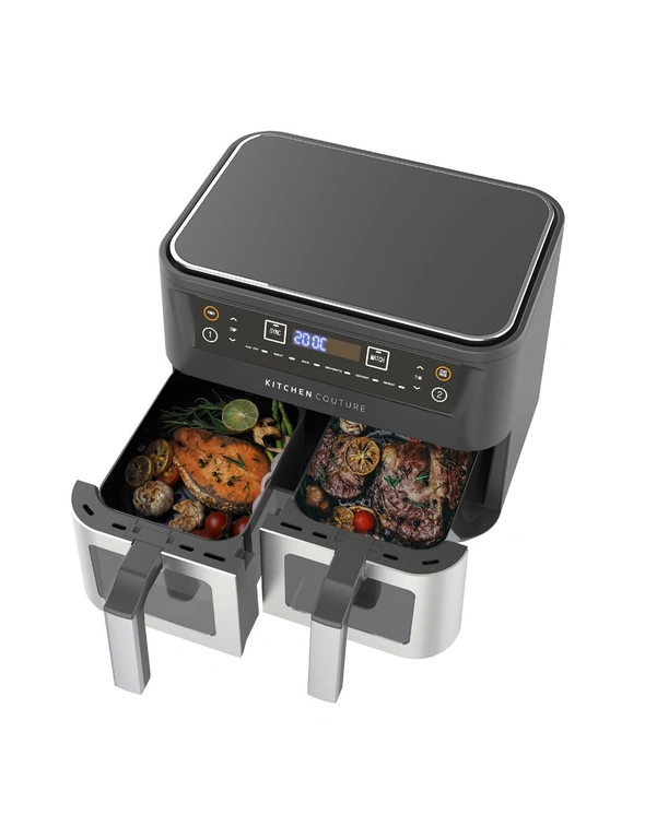 Kitchen Couture Dual View 10L Stainless Air Fryer, hi-res image number null