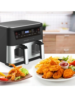 Kitchen Couture Dual View 10L Stainless Air Fryer