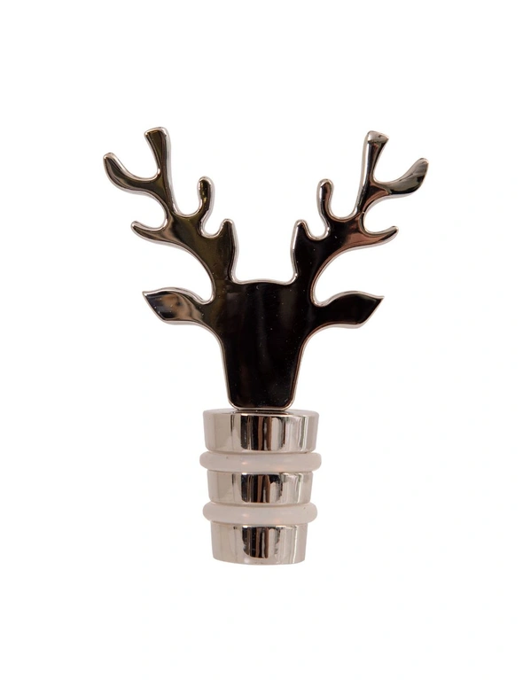 Bread and Butter Silver Stag Alloy Stopper, hi-res image number null