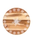 Bread and Butter 18 Inch Print Wooden Lazy Susan Tray - White Snowflake, hi-res