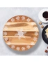 Bread and Butter 18 Inch Print Wooden Lazy Susan Tray - White Snowflake, hi-res