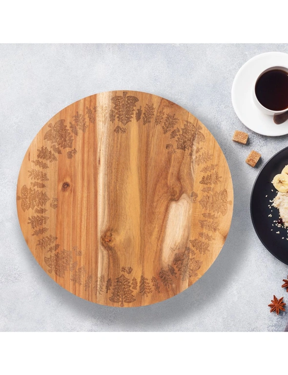Bread and Butter 18 Inch Wooden Lazy Susan Tray - Trees, hi-res image number null