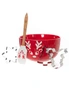 Bread and Butter Electroplate Icy Reindeer Mini Mix Bowl Set - Red, hi-res