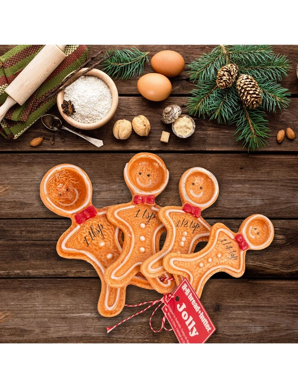 Bread and Butter Figurine Gingerbread Man Spoons - 4 Pack - Brown, hi-res image number null