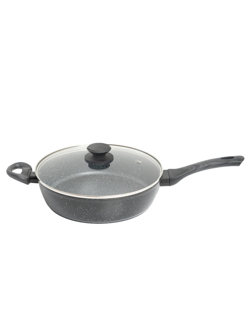 Stone Chef Forged Deep Fry Pan And Lid Cookware Cookware Black Grey ...