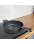 Stone Chef Forged Deep Fry Pan And Lid Cookware Cookware Black Grey Handle 28cm, hi-res