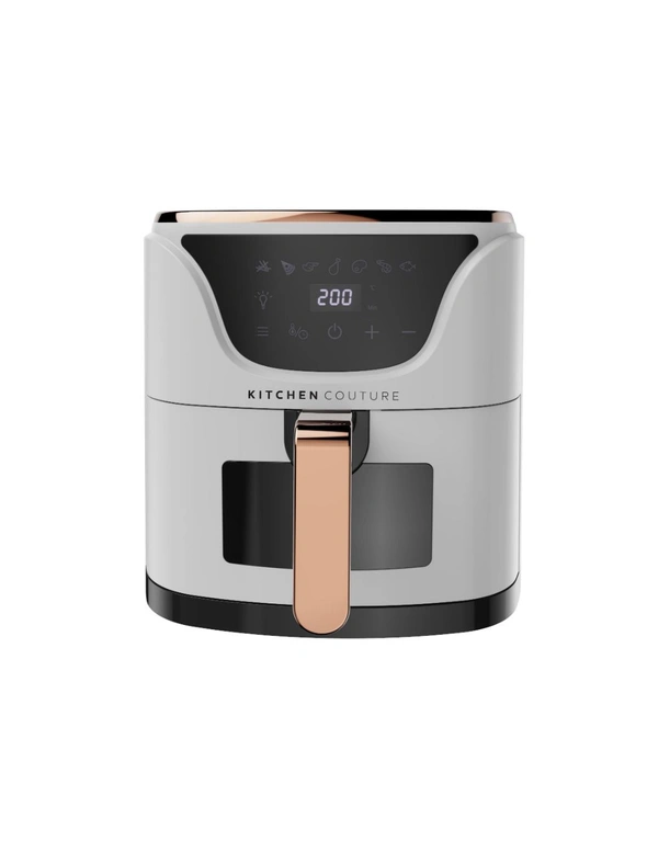Kitchen Couture 6L Clear View Air Fryer - White / Rose, hi-res image number null