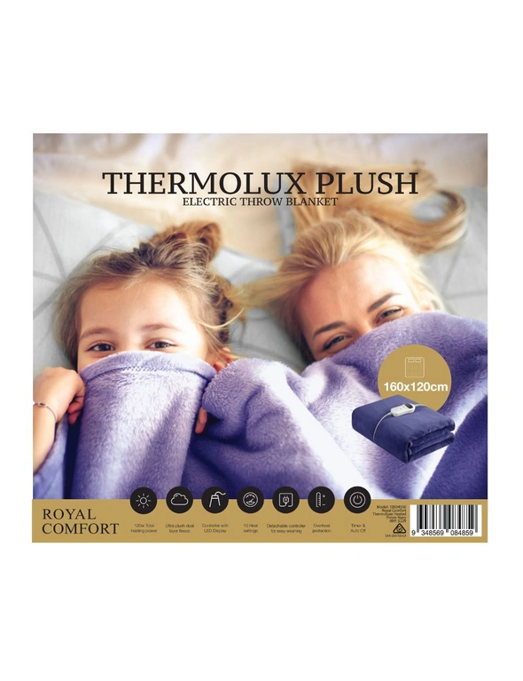 Royal Comfort Thermolux Heated Throw Blanket, hi-res image number null