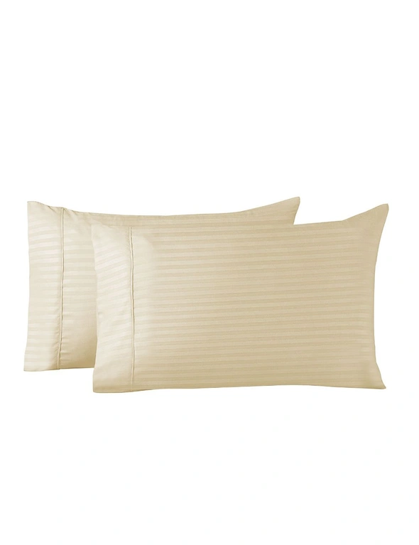 Royal Comfort Striped Bamboo Blend Pillowcase Twin Pack, hi-res image number null