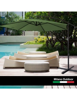 Milano Outdoor 3 Metre Cantilever Umbrella With Bonus Cover