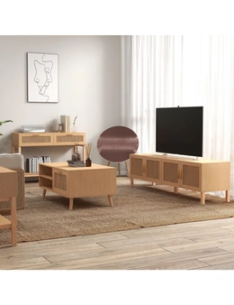 Casa Decor Santiago Rattan 3 Piece Living Room Set Console Coffee Table TV Unit