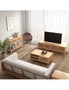 Casa Decor Santiago Rattan 3 Piece Living Room Set Console Coffee Table TV Unit, hi-res