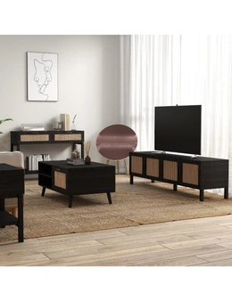 Casa Decor Tulum Rattan 3 Piece Living Room Set Console Coffee Table TV Unit