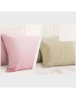 Royal Comfort Mulberry Silk Pillowcase Combo - 2 x Twin Packs Lilac + Champagne