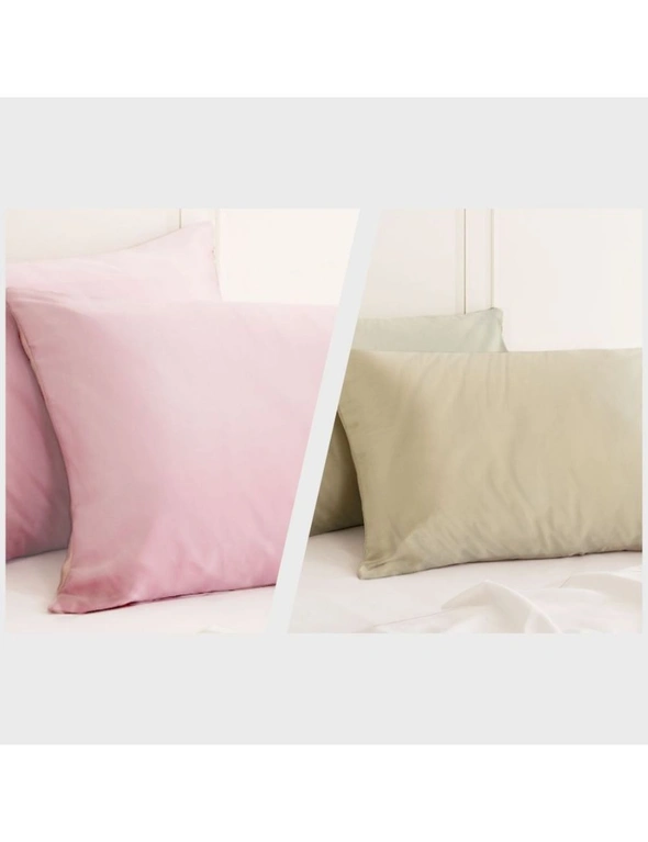 Royal Comfort Mulberry Silk Pillowcase Combo - 2 x Twin Packs Lilac + Champagne, hi-res image number null