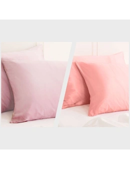 Royal Comfort Mulberry Silk Pillowcase Combo - 2 x Twin Packs Lilac + Blush
