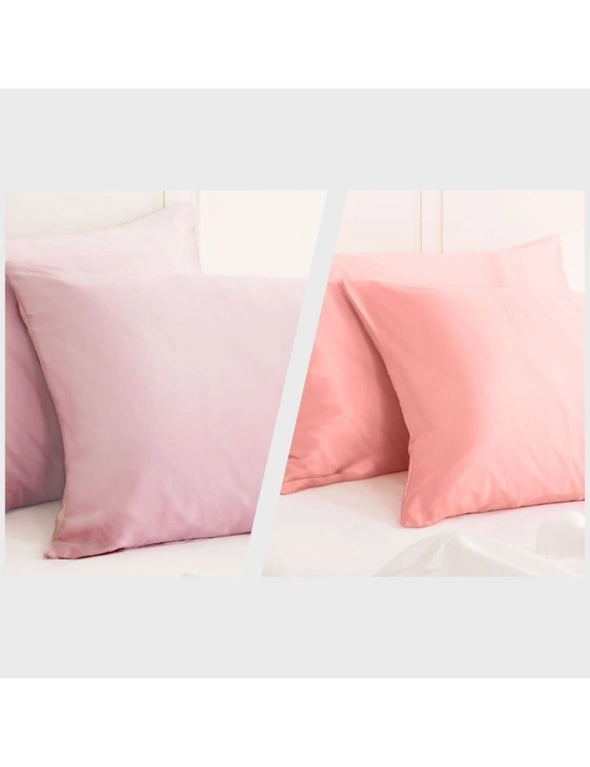 Royal Comfort Mulberry Silk Pillowcase Combo - 2 x Twin Packs Lilac + Blush, hi-res image number null