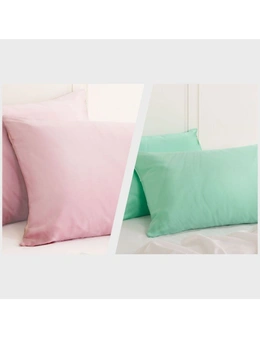 Royal Comfort Mulberry Silk Pillowcase Combo - 2 x Twin Packs Lilac + Mint