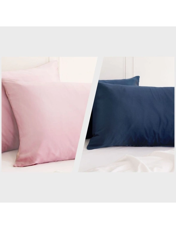 Royal Comfort Mulberry Silk Pillowcase Combo - 2 x Twin Packs Lilac + Navy, hi-res image number null