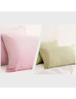 Royal Comfort Mulberry Silk Pillowcase Combo - 2 x Twin Packs Lilac + Sage