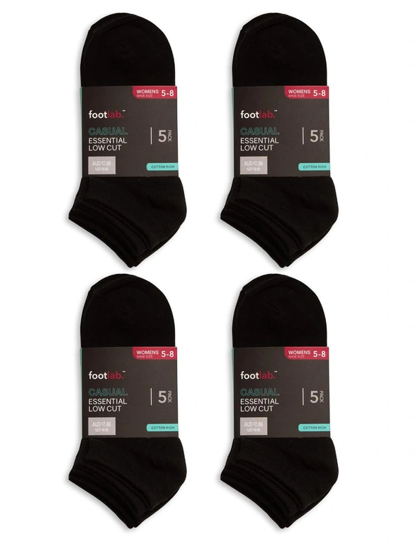 Footlab Womens 20 Pack Socks Essential Liner, hi-res image number null