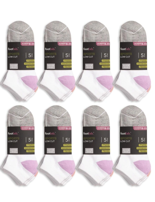 Footlab Womens 40 Pack Socks Sports Low Cut, hi-res image number null