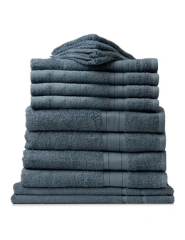 Royal Comfort 14 Piece Towel Set Mirage 100% Cotton Luxury Plush - White
