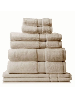 Royal Comfort 8 Piece Towel Set 100% Cotton Zero Twist Luxury Plush - White