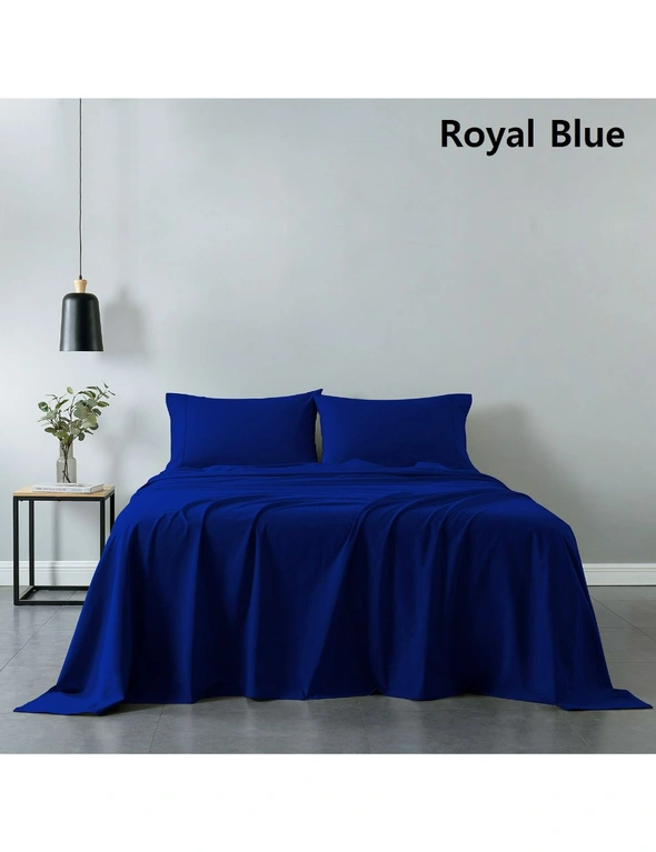 Royal Comfort 100% Cotton Soft Sheet Set And 2 Duck Feather Down Pillows Set, hi-res image number null