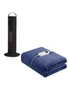 Royal Comfort Winter Warmers Set 1 x Heated Throw + 1 x Pursonic Tower Heater, hi-res