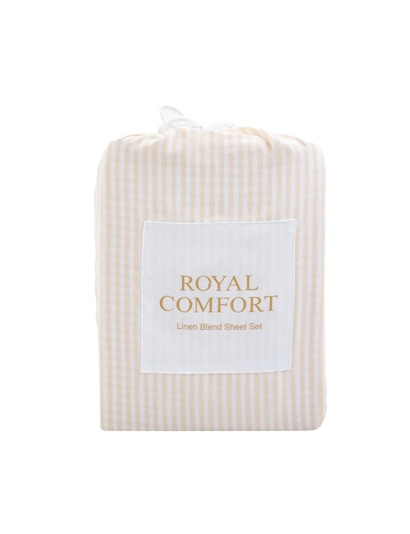 Royal Comfort Linen Bedding Set Linen Blend 4 Pce Sheet Set And Quilt Cover Set, hi-res image number null